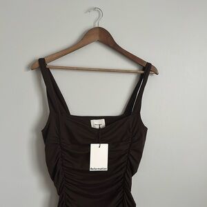 Reformation never worn brown midi dress!